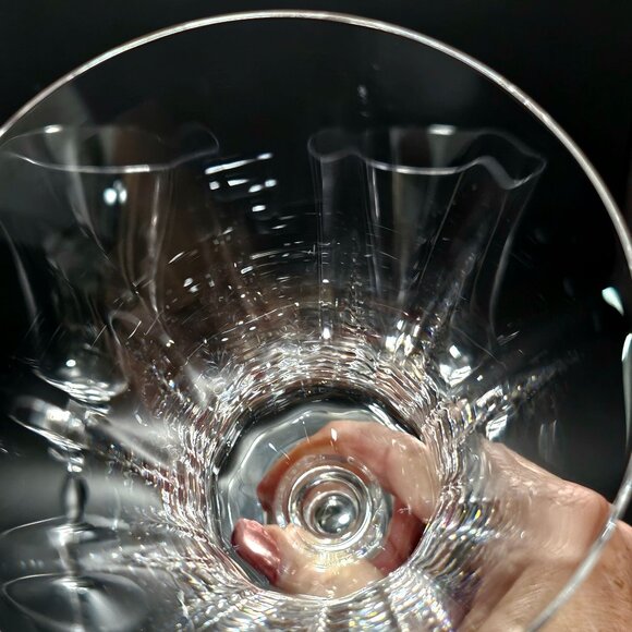 3 Mikasa Jamestown Iced Tea Glasses 8" clear crystal optic glasses Austria flaw - Picture 5 of 9